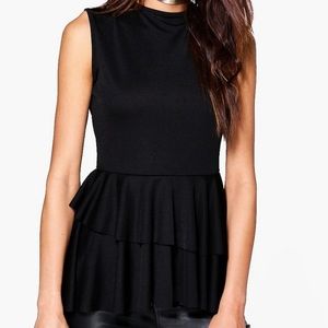 Boohoo Sleeveless Top With Layered Frill Detail